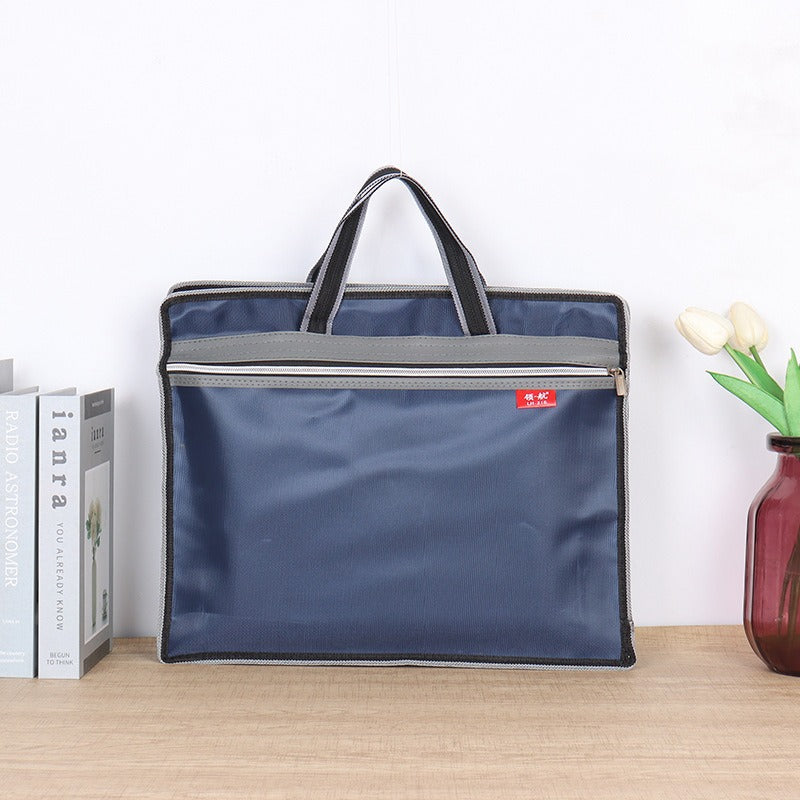 Oxford cloth handheld document bag a4 briefcase pilot handheld briefcase thickened waterproof conference bag information bag