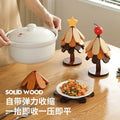 Classy christmas tree insulation mat dining table decoration creative a tree solid wood oven mitts pot holder christmas gift