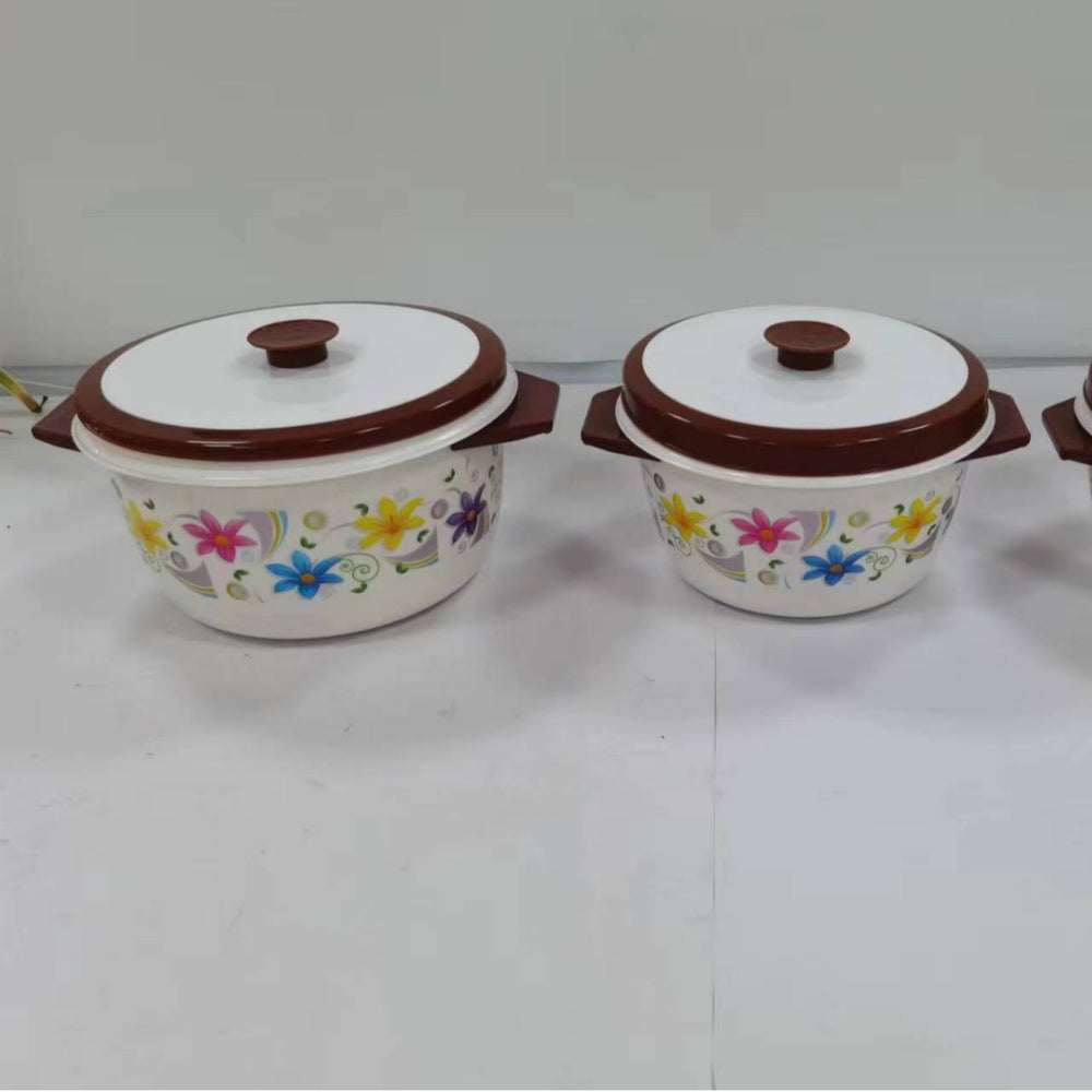 2533 printed plastic shell, inner container, and handle three-piece set insulated lunch box/insulated food container - export quality