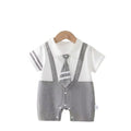 Summer lightweight infant romper - preppy style bodysuit for crawling babies - fresh, delicate, and casual onesie