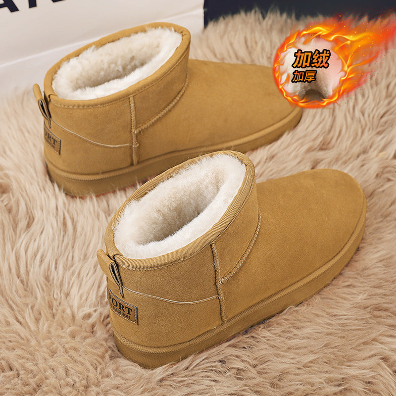 Northeastern snow boots for men 2025new arrivalwinter high-top fur all-in-one cold-resistant fleece-linedthickenedheattechmartin cotton shoes