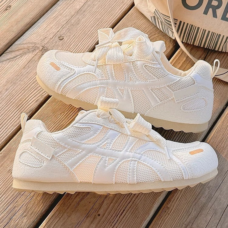 Hollow breathable white shoes women's 2026new arrivalsummer mesh german training soft bottom not tired feet casual sports