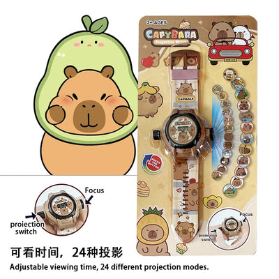 Capybara projector watch for kids - educational toy, light-up cartoon electronic watch, birthday gift for boys and girls