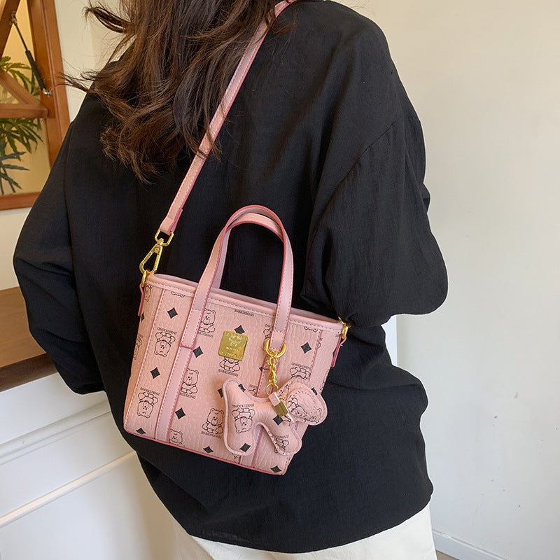 Cross-border high-end printing fashion portable bucket bag women's 2025 new versatile foreign trend shoulder messenger bag