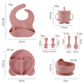 Soft pink 8-piece set (with ears)