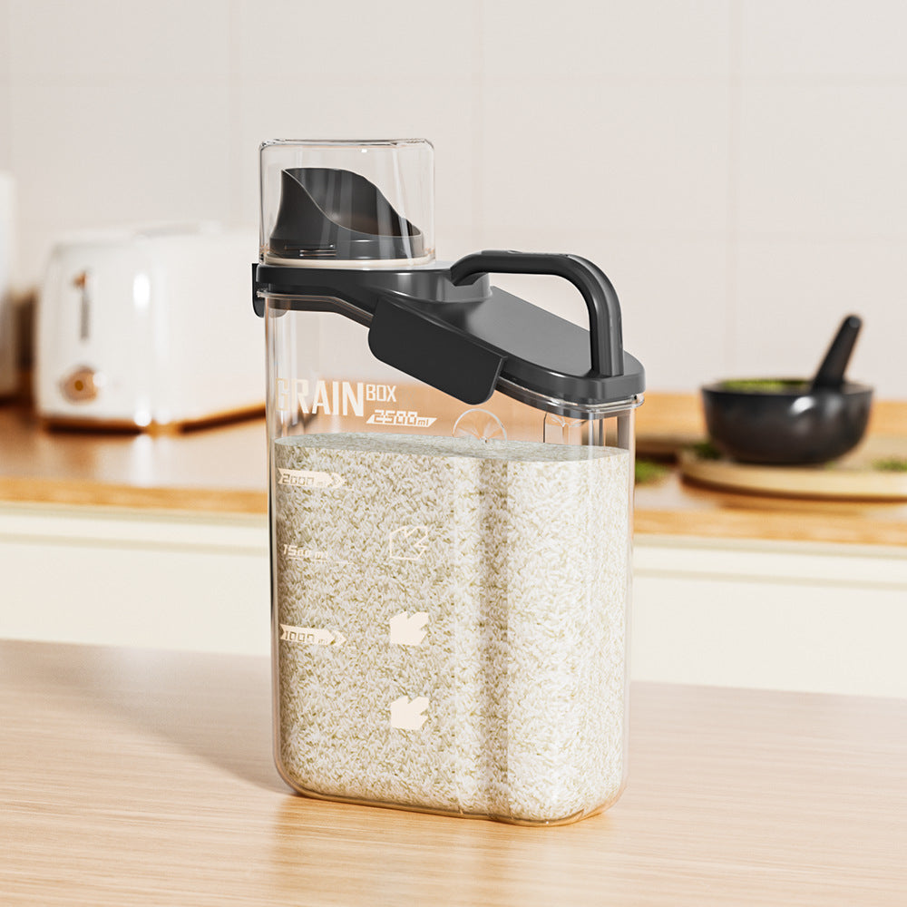 Grain tank Xiaomi bucket Flour storage tank Rice box Household insect-proof and moisture-proof sealed grain rice Cat food storage box