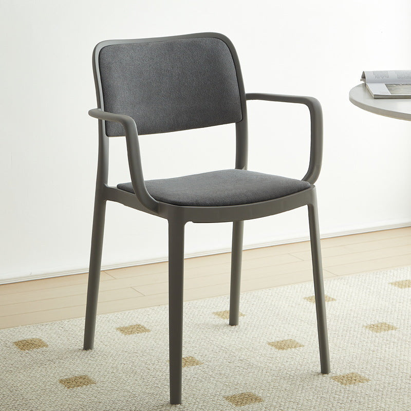 Scandinaviancasual soft-packed fabric dining chair back chair desk computer stool for home modern casual stackable chair