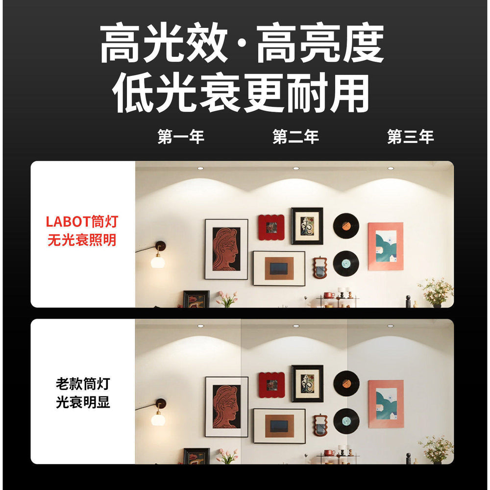Bauhaus stainless steel silver led slim downlight recessed living room home built-in vintage style aperture lighting fixture