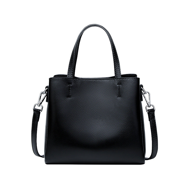 Soft leather women's handbag women's 2025 new versatile first-layer cowhide women's bag casual large-capacity shoulder bag