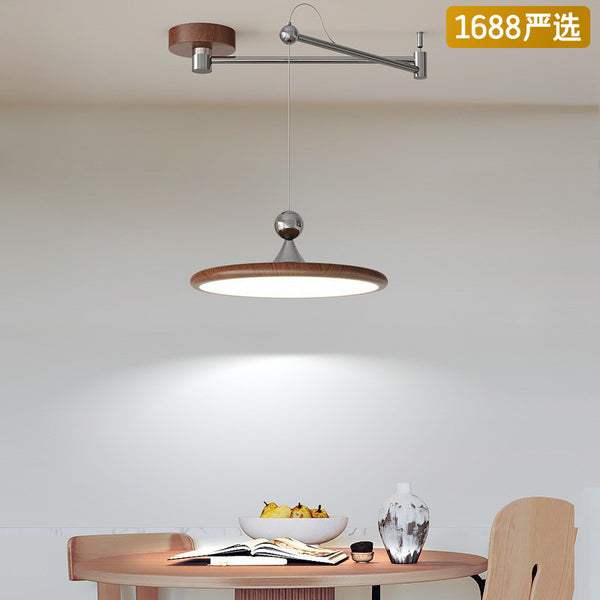 [Strict selection] Wabi-sabi wind restaurant flying saucer chandelier American retro lighting designer medieval rocker island lamp