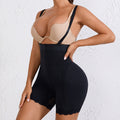 Armless fake crotch body shaping thin zipper buttoned jumpsuit waist and buttocks pad sexyhigh waist tummy control butt lift pants