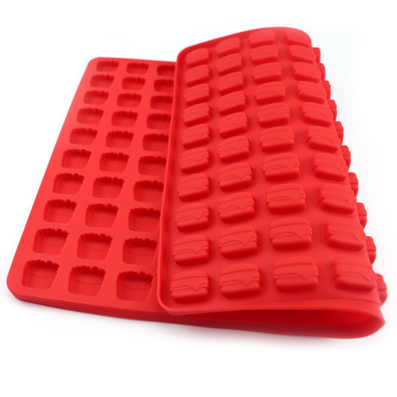 Customized logo silicone baking mold mini burger ice cream pet snack candy mold biscuit baking mat mold