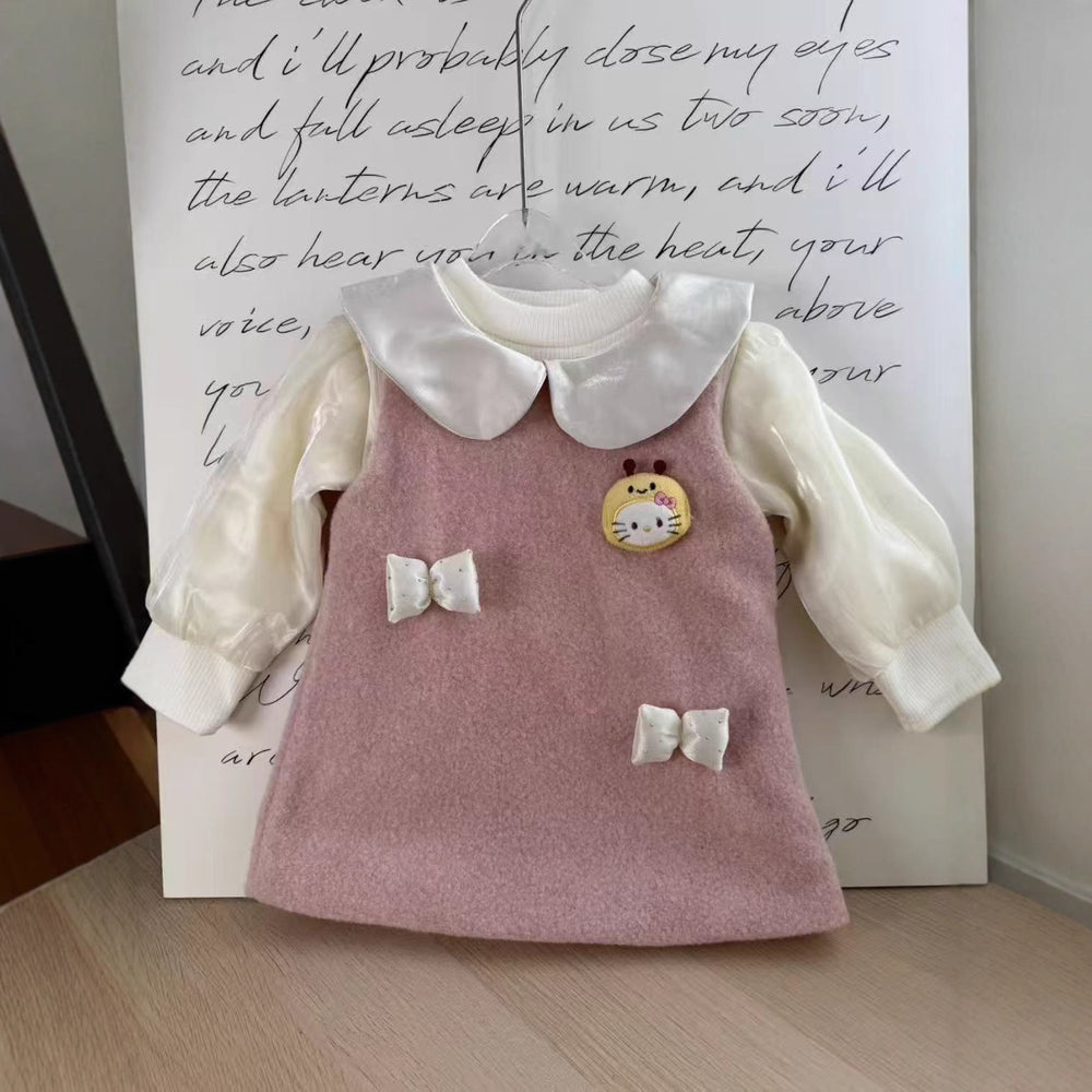 Girls' dress - cute  autumn/winter collection - new stylish winter vest princess dress for kids