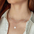 fashion popular golden multi-layer 26 letter necklace fashion coin pendant necklace eleganceelegant jewelry for women