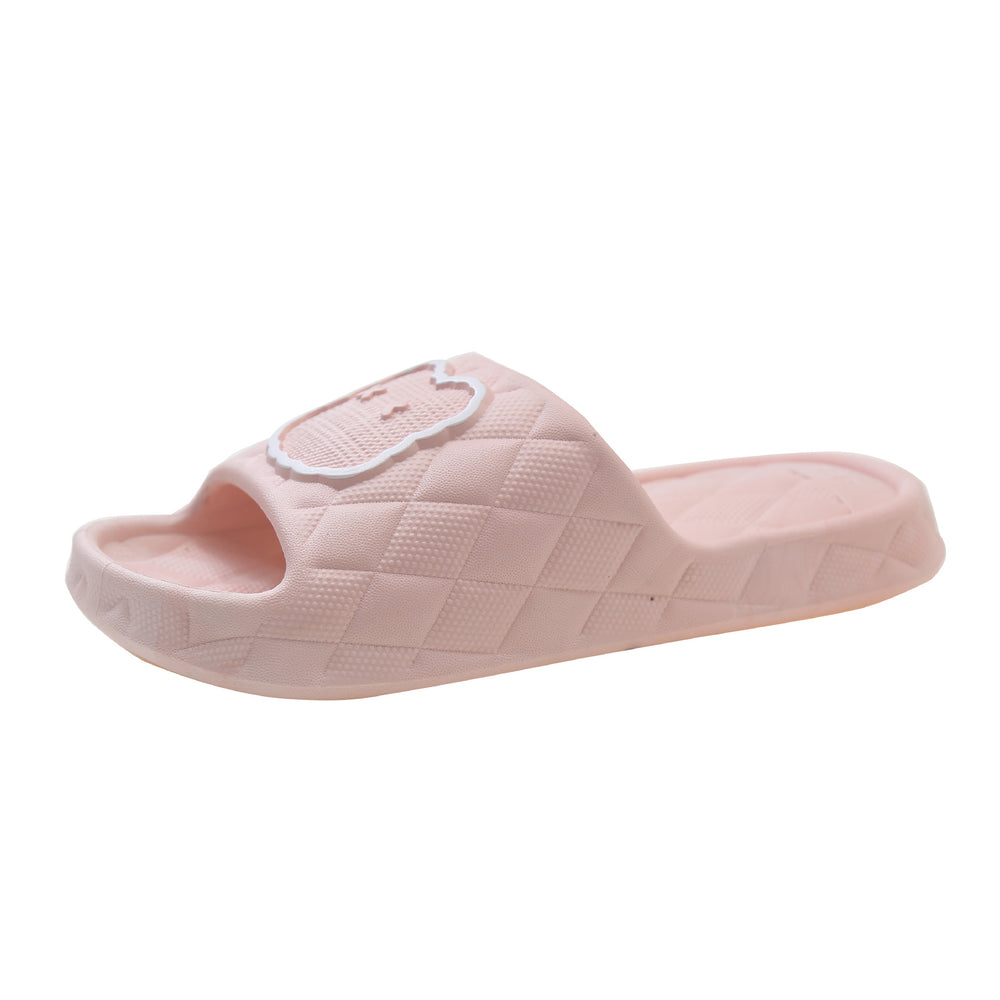 2024new arrival women's summer cartoon big bear home thick sole one-word casual beach slippers for women