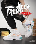 Men's winter 2025 new arrival: youth sports casual high-top sneakers - breathable mesh, height-boosting, dad shoes style, versatile trendy footwear
