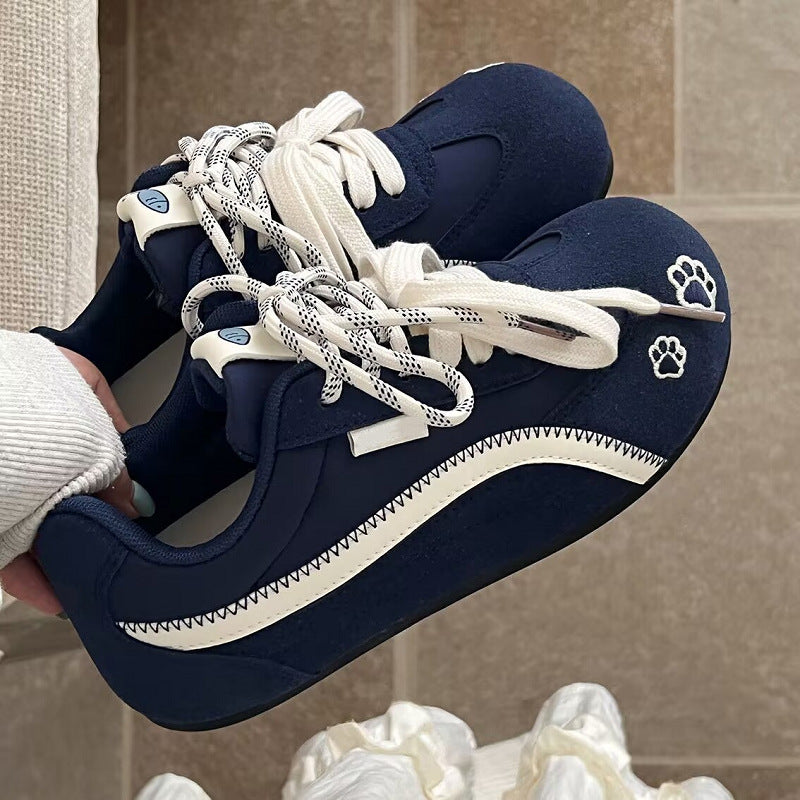 Niche style non-collision german training shoes for women 2026new arrival spring autumkorean styleeasiest for match thin white shoes casual board shoes