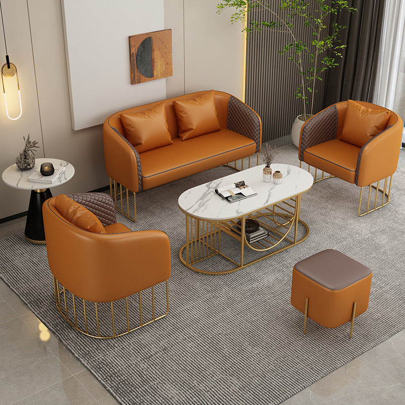 Nordic hotel sales office negotiation reception sofa office sofa combination milk tea coffee shop table and chair booth furniture