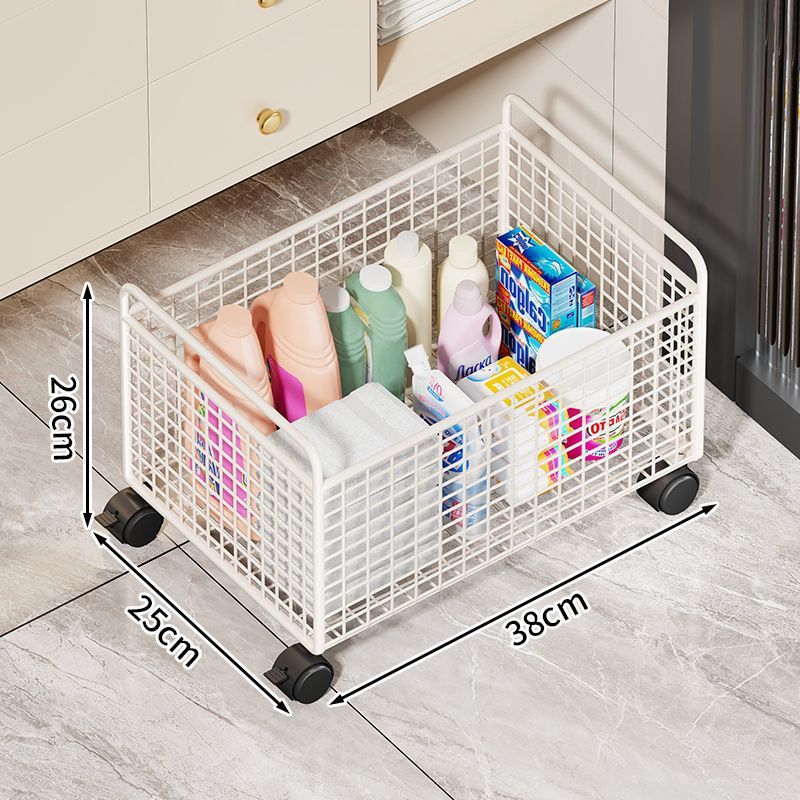 Bathroom cabinet under storage rack laundry detergent bathroom wheeled storage basket wash basin under washbasin movable storage rack