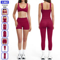 brushed new arrival yoga suit silmslimming look quick-drying fitness clothes outdoor running sports suit for women 4520