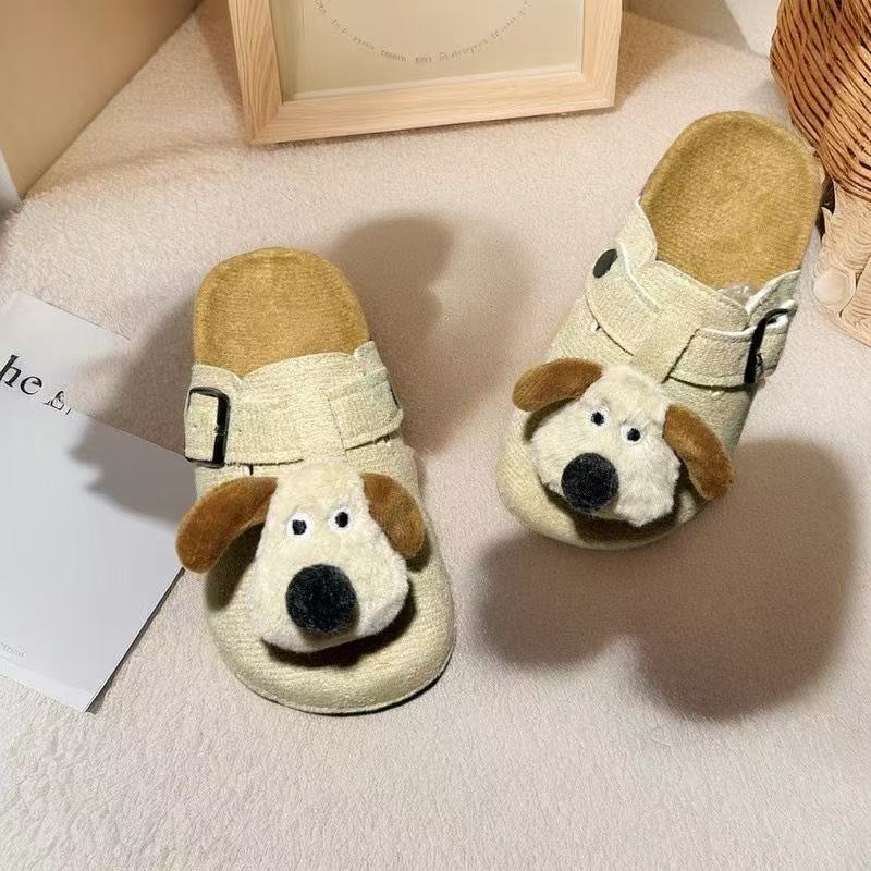 Kids cartoon cute birkenstock shoes non-slip toe-cap half slippers outwearspring & fallthick sole mule birkenstock shoes lazy shoes