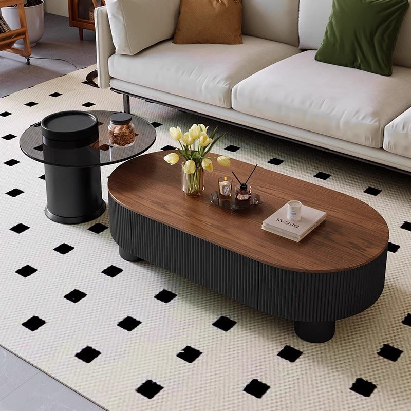 New arrival living room chinoiserie oval italian medieval style slate coffee table accessible luxuryfor home modern casual office table