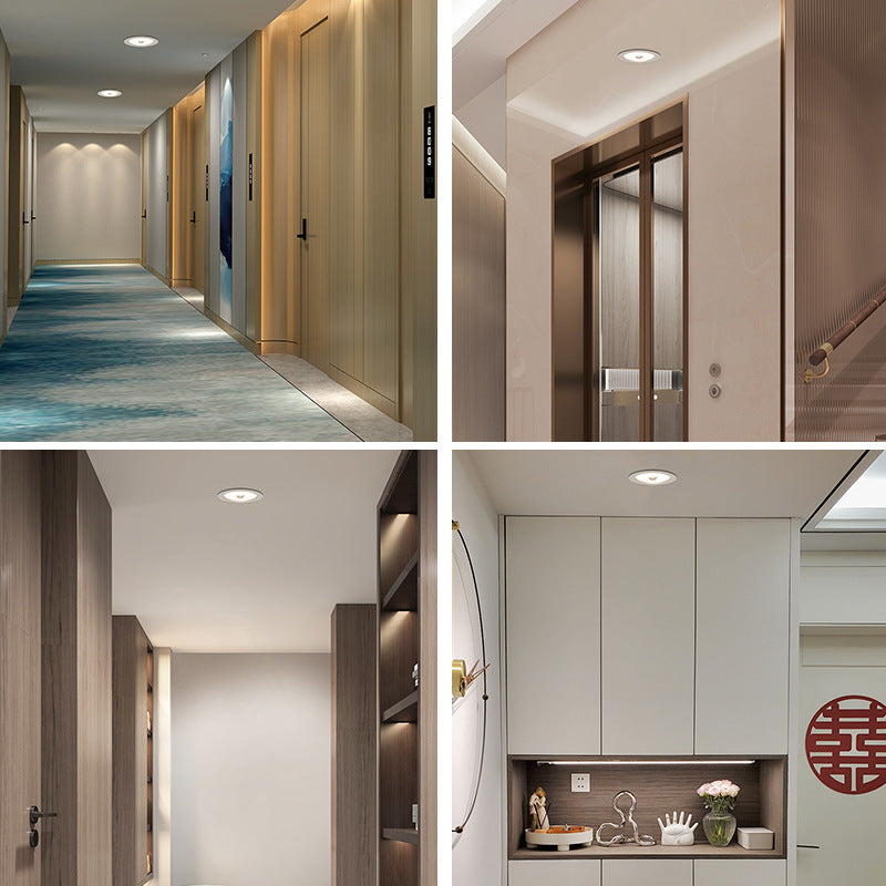 Ultra-thin infrared human body radar induction downlight embedded led home aisle voice-activated ceiling 6-inch open-hole spotlight