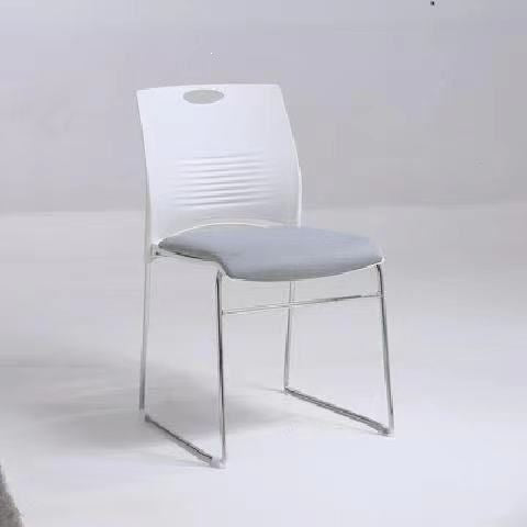 Conference training chair solid steel stool office comfortable sedentary staff chair stackable casual negotiation chair no