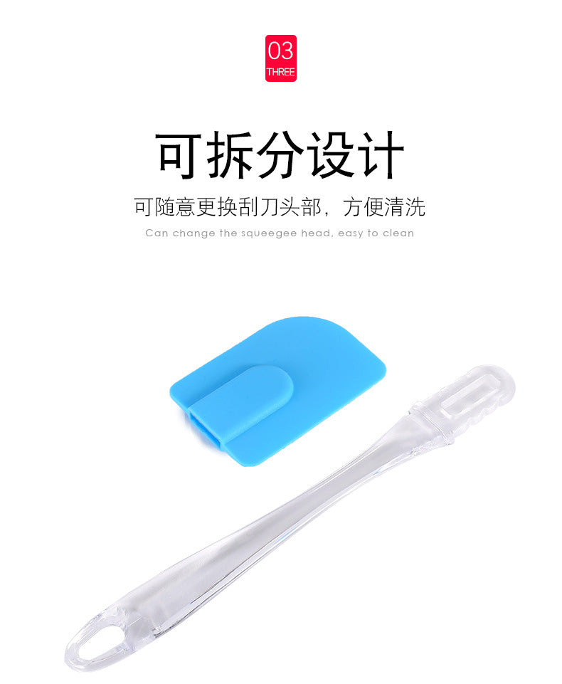 Baking tools: clear silicone cake separator spatula - small size, butter spatula, small offset spatula
