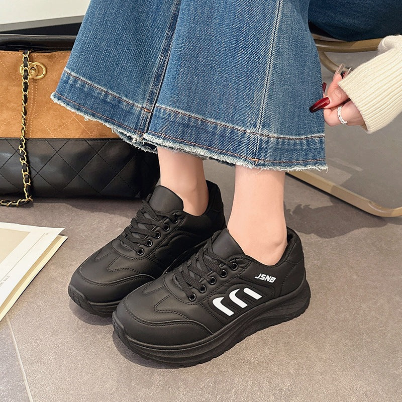 summer new arrival: plus-size women's casual comfort chunky sole retro round toe dad shoes wholesale