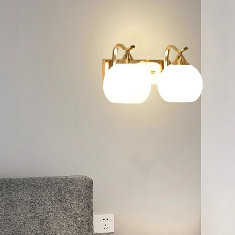 Wall lamp bedroom bedside lamp new simple modern living room background wall lamp light luxury creative staircase aisle balcony lamp