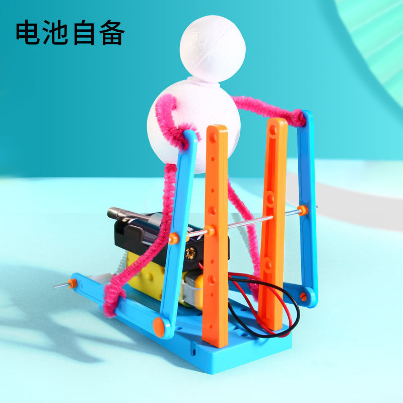 Kindergarten primary school students science experiment teaching aids wholesale handmade DIY running robot fun technology small production