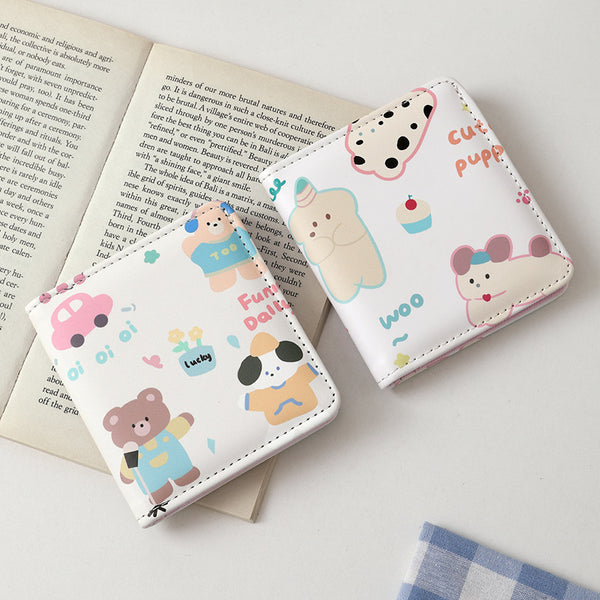 New fashion ultra-thin short wallet large capacity women's Japanese RFID wallet zipper change bag card bag
