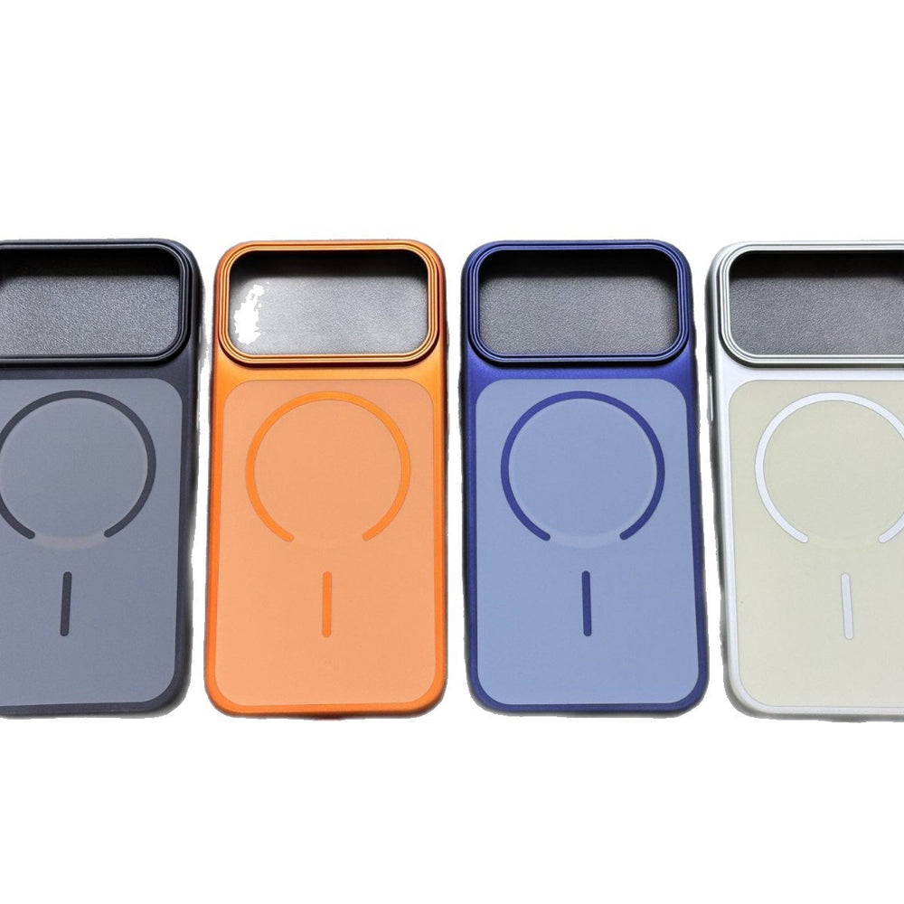 Suitable for iphone17 excimer frosted magnetic phone case apple 16 skin-like simple large window pc mobile phone case