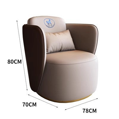 Accessible luxury sales office cafe single sofa hotel lobby casual leather sofa reception office coffee table sofa