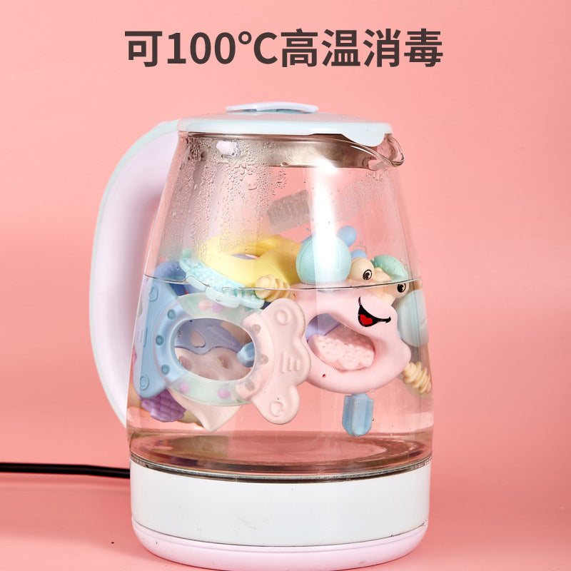 Cross-border  export baby hand rattle toy can bite tooth glue grinding teeth 0-1 year old early education puzzle hand ball