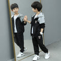 Kids' autumn outfit: boys' fall set  - spring/autumn boys' sporty two-piece trendy korean style fashion set for trendy kids