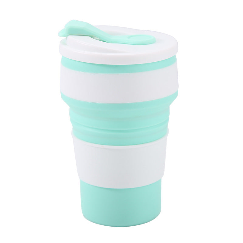Cross-border silicone water cup travel outdoor portable folding cup easy cup high value coffee cup FCM camping