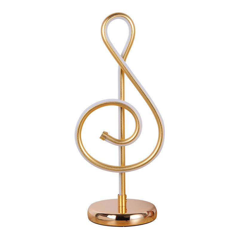 High-brightness music note table lamp - bedroom bedside lamp - creative, unique, stylish, nordic romantic artistic designer lamp