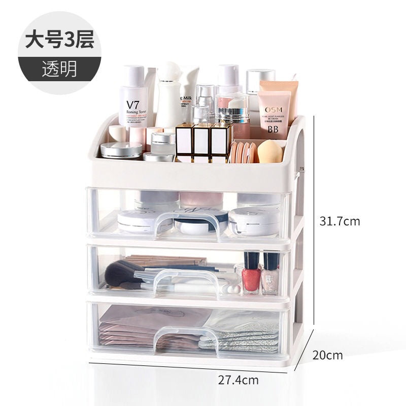 Internet celebrity cosmetics storage box wall skin care products dresser desk stationery drawer rack dormitory artifact