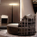 Italian minimalist sofa chair, living room bedroom designer wabi-sabi style leisure chair, single person beanbag chair
