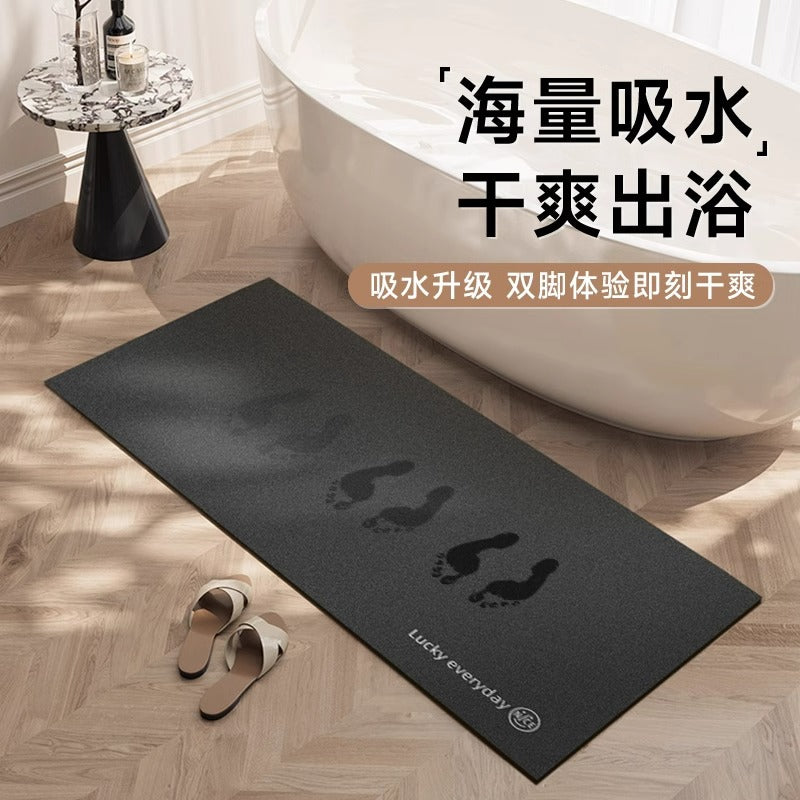 Diatomaceous earth bath mat - winter home bathroom entrance rug - bathroom carpet - shower mat - absorbent & non-slip