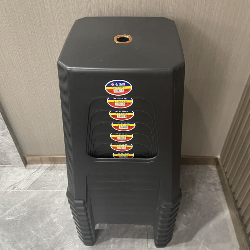 Thickened plastic stool stackable for home living room dining table high stool square stool restaurant spare casual stool storage stool