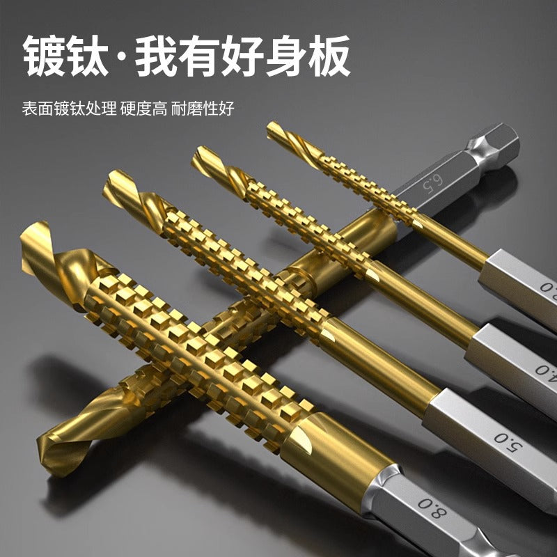 Baolian hexagonal handle sawtooth drill, woodworking special cable stitch drill bit, alloy cutting electric drill drill flower