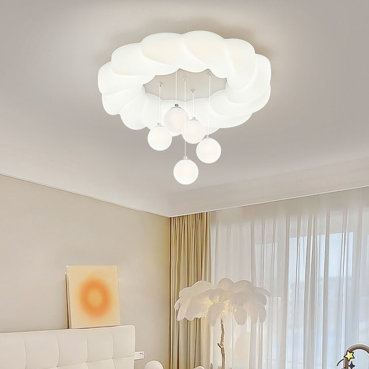 2025 New Cream Wind Modern Simple Cloud Bedroom Light Children's Room Master Bedroom Ceiling Light Zhongshan Lighting