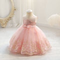European and american style children's formal dress - peach blossom princess dress for baby girls - first birthday dress - baby dress