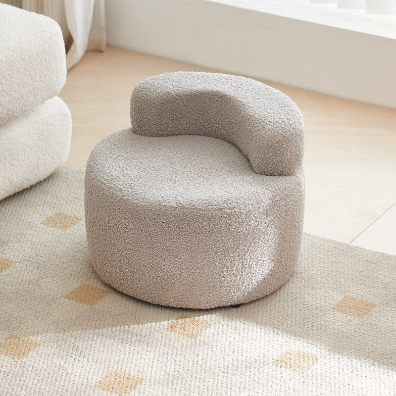 Cream style sofa stool for home small stool back chair low stool small bench casual round stool door shoe changing stool