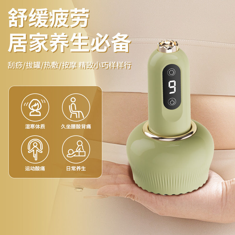 electric cupping device, scraping device, for home scraping device, meridian brush, massage artifact, negative pressure cupping, cupping and suction