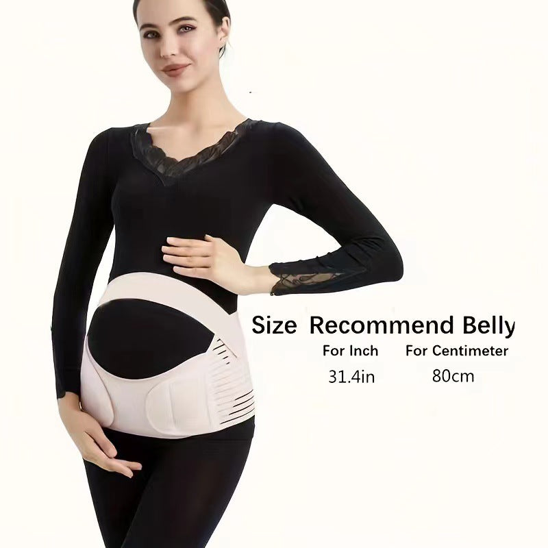 Prenatal maternity abdominal support belt, easy to put on and take off, adjustable breathable waist support belt for belly protection and pregnancy support, cross-border
