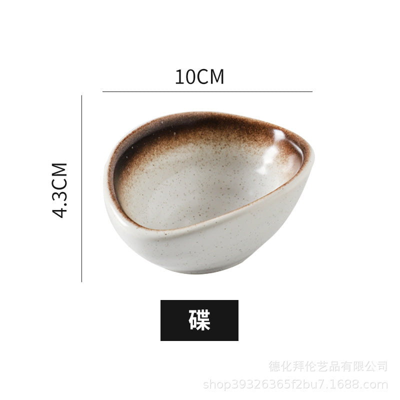 Japanese ceramic oil pot retro japanese stylefor home soy sauce pot vinegar pot seasoning dish kitchen supplies side dish dipping dish